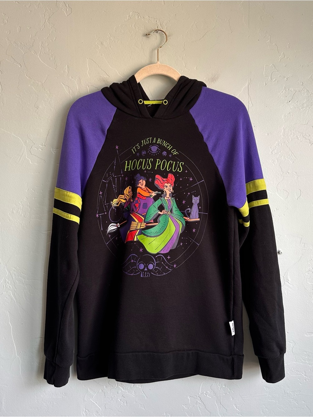 Disney Parks Hocus Pocus Black Hoodie Sweatshirt Sanderson Sisters Adult Small
